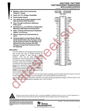 74ACT16952DL datasheet  